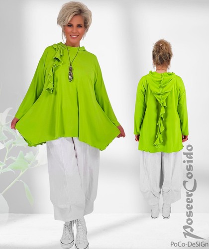 Lagenlook shirt tunika hoodie - tunika,