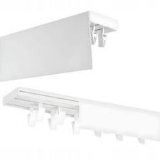 Gardinenstange Innenschiene  Blende weiße Schiene Vorhangschiene x 1-2-3 läufig