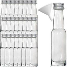25 Mini Glasflaschen 40 ml kleine Geschenkflaschen Schnapsflaschen + Trichter