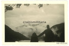 Orig. Foto Soldat mit Denkmal