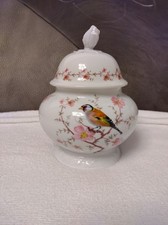 Seltmann Weiden Dose Deckel Rose Deckeldose Bonboniere Porzellan Vogel Blütenast