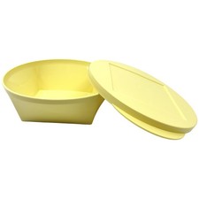 Tupperware Mediterrano Schüssel 600 ml gelb mit Deckel servieren mitnehmen  