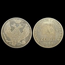 Moneta 2 Złote 30 Kopiejek 1840 MW Warszawa Silber Münze Polen - Russland