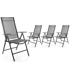 4x Gartenstühle Balkonstühle Klappstuhl Dunkelgrau 120 kg belastbar
