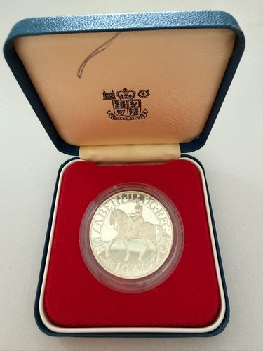 Silber münze 1977 königin - ,
