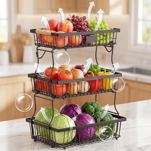 Obst etagere schwarz - obst,