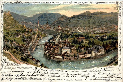 Baden litho steinmann - baden,