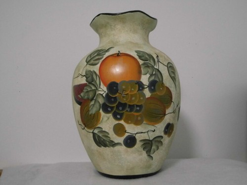 Bodenvase mit früchtemotiv - mit,