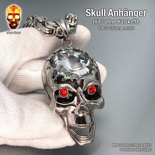 Skull anhänger xxl - skull,