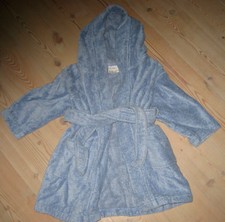 ? IKEA Bademantel ALLEBY Nicki Blau 4-6 104 110 116 Morgenmantel weich