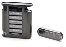 Medikamentenbox TOWER SCHWARZ Pillendose 7 Tage Tablettenbox Pillenbox Medis