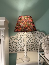 Tischlampe Holz shabby bunte