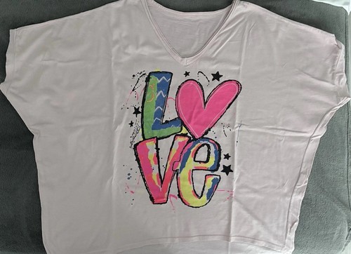 Shirt rose mit neonfarben - rose,