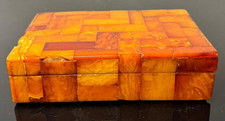 Schatulle, Holz, Bernstein, Butterscotch, SBM, Königsberg, selten, sammelwürdig
