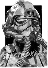 STAR WARS ORIGINAL ART "TIE