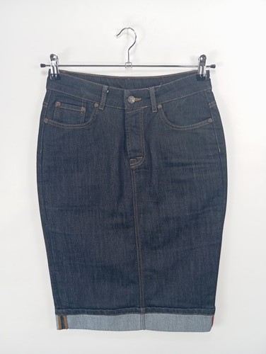 Rumble59 jeansrock damen blau - jeansrock,