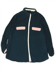 ZARA Damen Shirt Bluse UK 14 Medium Grün Polyester BH12