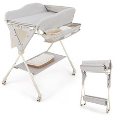 4 in 1 Wickeltisch Baby Wickelauflage 3 stufig höhenverstellbar Wickelkommode