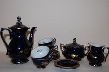 Mokkaservice 12 tlg. Kobaltblau Gold Unbekannt