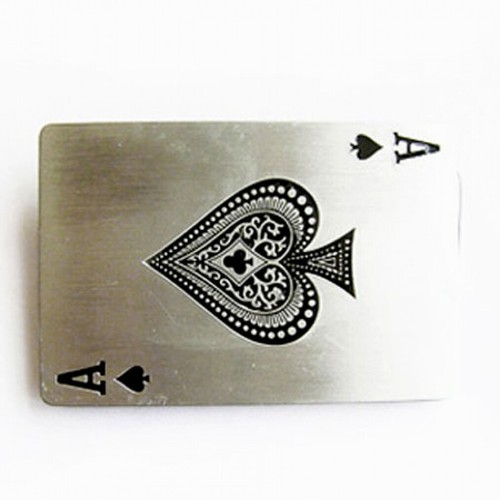 Poker buckle mit pik - buckle, ass