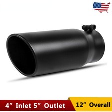 4" Inlet Black Exhaust Tip 5"