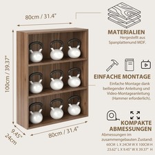 Bücherregal, Regal mit 3