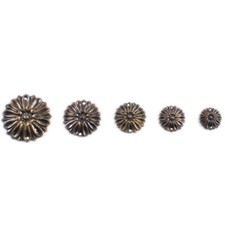 Antik Möbel Alt Messing Verzierung Ornament Applikation Metal rund Kreis