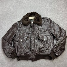 Leder Fliegerjacke Erwachsene Mittelbraun Flieger Militär Bomber USA Herren*