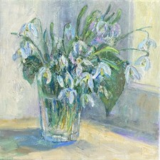 Ölgemälde Schneeglöckchen