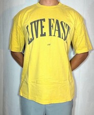 LFDY Tee T-Shirt Live Fast Oversize Gelb Gr L Shirt Oberteil Logo