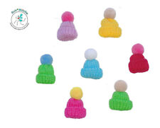 Anstecker Brosche Mini StrickMütze 5cm Weihnachten Advent Glücksbringer Geschenk