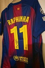 Raphinha FC Barcelona Autogramm Handsigniertes Trikot COA Brasilien