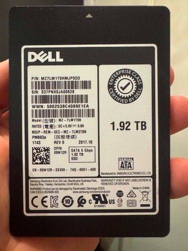 Dell 9w12r 92tb ssd sata - sata, 6gb