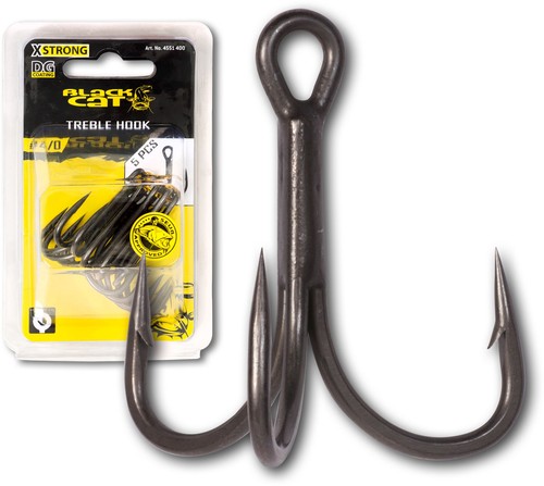 Black cat treble hook - treble, dg