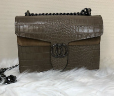 100% Leder geprägt taupe ecru