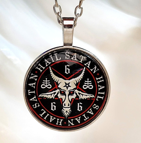 Ave satan anhänger halskette - satan,