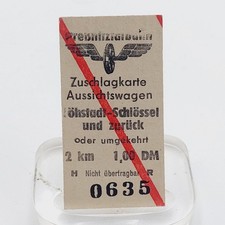 Fahrkarte Fahrschein Preßnitztalbahn ZuschlagKarte Aussichtswagen