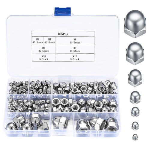 Hutmuttern set hohe form - hutmuttern,