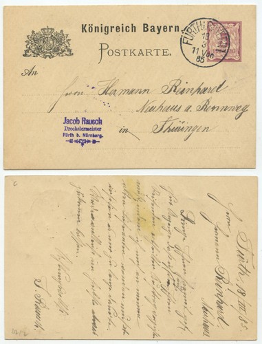 36687 bayern ganzsache p 26 - -,