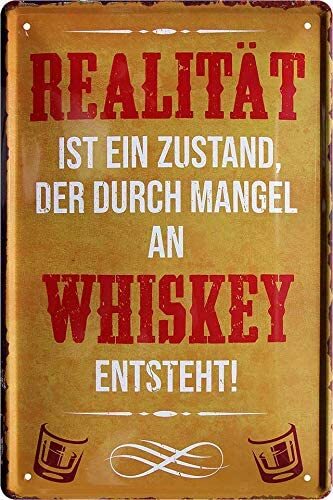 Blechschild lustiger whiskey - blechschild,