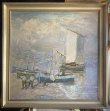 ::ÖLGEMÄLDE HÄUSE BOOTE