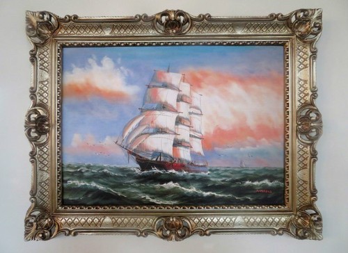 Gemälde segelschiff meer - gemälde,