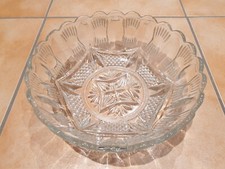 Glasschale / Schale aus dekorativem Glas ca. 22,5 x 7,5 cm / Dekorschale / rund