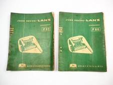 John Deere Lanz F80 Niederdruckpresse Betriebsanleitung Ersatzteilliste 1962