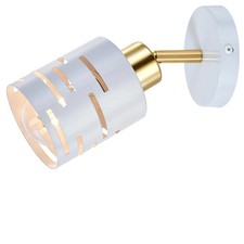 Wandleuchte E27 LED Weiß Gold