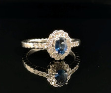 Ring 63ct blauer - 0,63ct, saphir