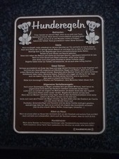 Blechschild Schild Hunderegeln Fun-Schild 22x17 cm