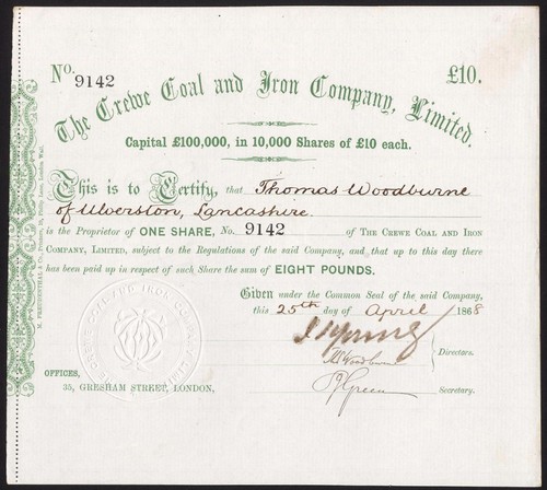 Crewe coal and iron ltd - crewe, co.