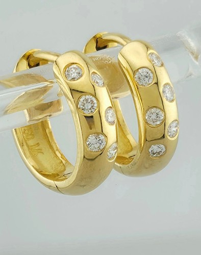 Diamant creolen gold 750 18k - creolen, *