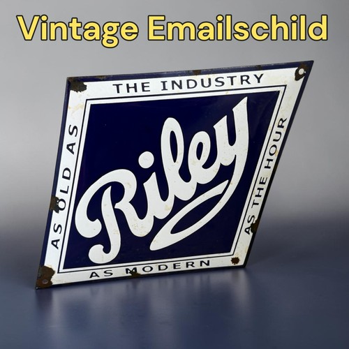 Vintage alt riley auto - riley, emaille